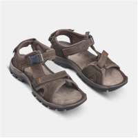 Mens leather walking sandals - Brown