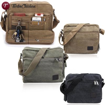 T⋄ Men Shoulder Bag Canvas Vintage Handbag Messenger Sling S