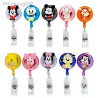 New Disney Identification Card Holder Kawaii Mickey Student Kids Bus Card Holder Cute Winnie The Pooh Retractable Office Badge