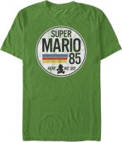 Nintendo Mens Super Mario 1985 Retro Circle T-Shirt