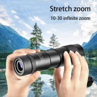 ZZOOI Powerful 10-300X40 Monocular Telescope Professional Compact Retractable Zoom BAK4 Prism Lens Telescope for Camping Travel Sports