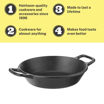 Lodge 8 in. Cast Iron Dual Handle Skillet Pan in Black L5RPL3