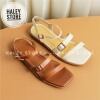 Giày sandal bệt haley store quai ngang gắn khóa mang đi chơi đi học đi làm - ảnh sản phẩm 1
