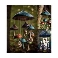 Mushroom Campanula Handmade Art, Resin Mushroom Wind Chime,Mushroom Campanula Art, Colorful Mushrooms