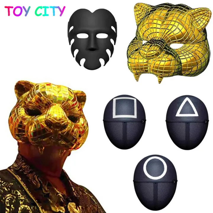 Korean TV Squid Gamemask Costume for Kids Squid Game Boss Mask Cosplay