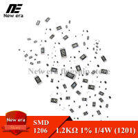 100Pcs Original 1206ตัวต้านทานSMD 1.2KΩ (1201) 1/4W 0.25W ± 1% 1.2KR 1.2Kohmตัวต้านทานชิป