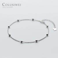 【CW】♛  Colusiwei Hot Sale Bead Anklets 925 Sterling for Foot Jewelry Female Leg Chain