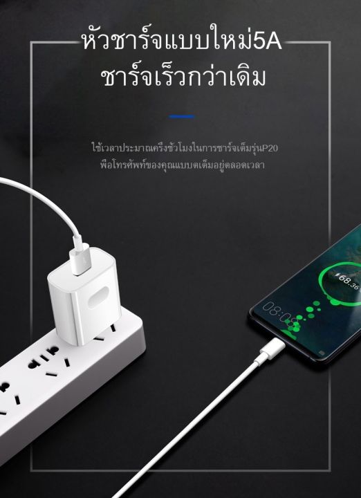 หัวชาร์จ-หัวเหว่ย-สายชาร์จ-หัวเหว่ย-5a-ของแท้-100-original-huawei-supercharger-ของแท้-รองรับ-mate9-mate9pro-p10-p10plus-p20-p20pro-p30-p30pro-mate20-mate-20pro-มีการรับประกัน-1-ปี