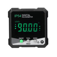 IP54 4*90° Digital Inclinometer LCD Backlight Protractor Slope Meter Angle Ruler Single-side Magnetics Electronic Goniometer