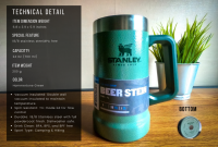 แก้ว Stanley Adventure Big Grip Beer Stein 24 Oz (700 ml)