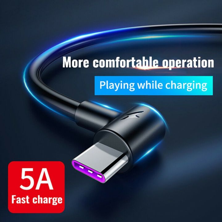 5A USB Type C Cable for Huawei P30 Lite P20 Pro Data Sync Fast Charging USB  C Cable for Samsung S10 S9 Super Charger USBC Cord 