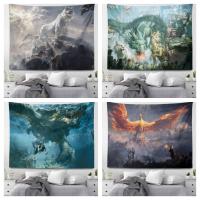 Dragon, Phoenix, White Tiger Painting Tapestry, Home Decor, Chinese Mythology Large Hanging Wall Decor ตกแต่งบ้าน-lihanrui