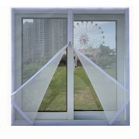 White ，Multi size window mesh with zipper Self-adhesive zipper  mosquito nets for windows anti mosquito window door curtain mesh Colanders Food Strain