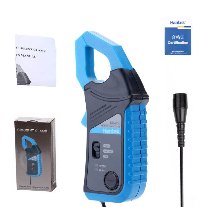 Hantek AC/DC Current Clamp Meter CC65 CC650 for Oscilloscope 400Hz Bandwidth 1mV/10mA 650A CC