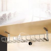 【CC】☫  Under Desk Wire Storage Rack Cable Management Tray Cord Strip Organizer Shelf Office Supplies