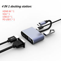 Usb C Dock Hub USB 3.0 Type C VGA RJ45 PD HDMI-compatible Docking Station Adapter Converter for Laptop USB-C HUB Dex Station