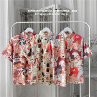 CODHaley Childe 3 Color【M-3XL】Cartoons Printed Long Sleeve Shirts Men Loose Stylish Couples Summer New Style Casual Breathabl