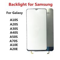 Lampu Belakang เหมาะสำหรับ Samsung Galaxy A10E A20E A10S A20S A30S A40S A50S แบ็คไลท์ A70S แบล็คไลท์ซ่อมหน้าจอฟิล์มจอภาพแอลซีดีคู่มือกระดาษแข็ง