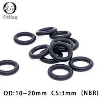 Lamberts 50PC/lot Rubber NBR O 3mm Thickness OD10/11/12/13/14/15/16/17/18/19/20x3mm O-Ring Gaskets Washer