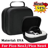 เคสสำหรับกระเป๋าเก็บของสำหรับการเดินทางแบบแข็ง EVA สำหรับแว่น VR Neo4 Pico Neo3/Pico อุปกรณ์เสริมตัวควบคุมเคสพกพาแบบพกพามีซิปคู่