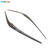 For Mazda CX-5 CX5 KF 2017-2020   Carbon Fiber Car Headlight Eyebrow Cover Trim Head Lamp Eyelid Exterior Accessories