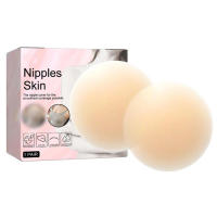 Silicone Nipple Covers Strapless Sticky Push up Reusable Silicone Tape Bra Breast Chest Bra Solid Color Woman Pasties Pad Mat Stickers Accessories everyday