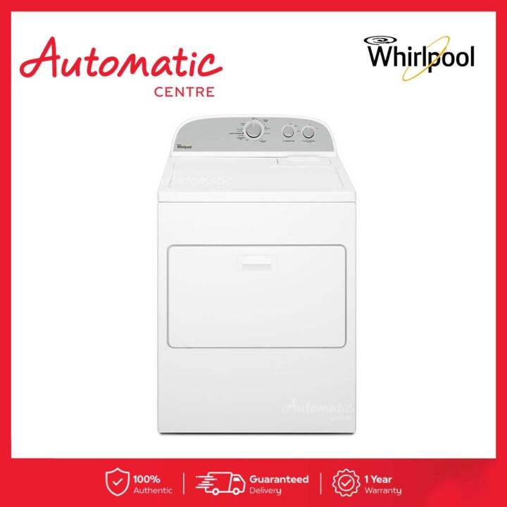 Whirlpool 4GWGD4815 FW 15kg US Gas Dryer with Accudry System and