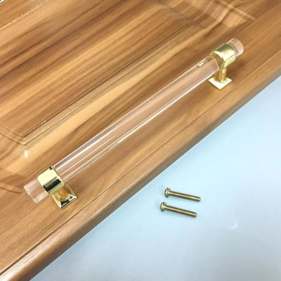 【LZ】▧♛  Acrylic  Glass Door Cabinet Drawer Knob Hardware Home Decoration Gold