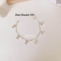 Silverist - Heart Bracelet / silver 92.5% สร้อยข้อมือเงินแท้ 92.5 ห้อยระย้าหัวใจ สามารถสั่งตัดตามความยาวได้ค่ะ