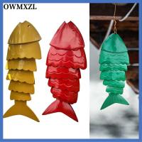 OWMXZL สี สร้างสรรค์ ในร่มกลางแจ้ง ตกแต่งลาน กระดิ่งลมปลาคราฟ ทำด้วยมือ เครื่องประดับแขวน ตกแต่งสวน