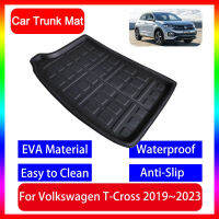 ACar ด้านหลัง Trunk สำหรับ Volkswagen VW T-Cross Tai C11 2019 ~ 2023อุปกรณ์เสริม Boot Cargo กระเป๋าเดินทาง Pad ถาดพรม2021 2022M