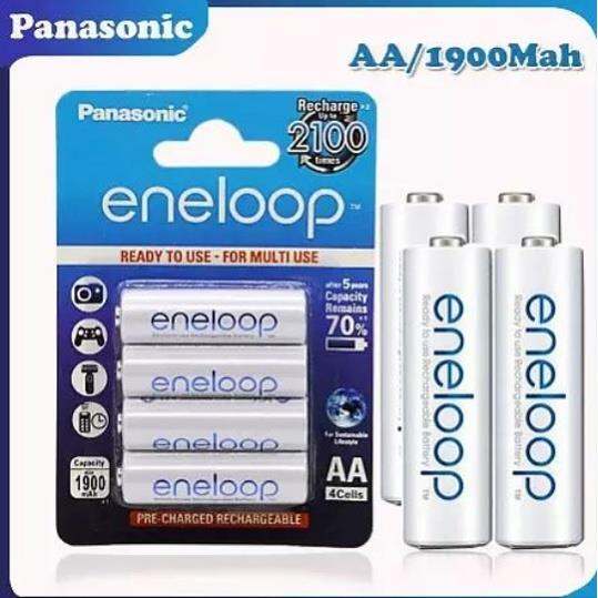 Panasonic Eneloop 1 2v Aa Rechargeable Batteries X4 White 1900mah 1