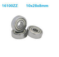 10pcs50pcs 16100ZZ 16100 Z 16100 ZZ 10x28x8mm Double cover Deep Groove Ball Bearing for bicycle bottom cket 10*28*8mm