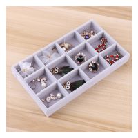 Soft Velvet Stackable Jewelry Tray Case Portable Ring Earrings Necklace Organizer Box Jewelry Holder Jewelry Display Storage Box