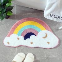 Kitchen Carpet Anti-Slip Rainbow Starry Sky Bathroom Shower Absorbent Bath Mat Living Room Plush Soft Floor Rug For Home Decor