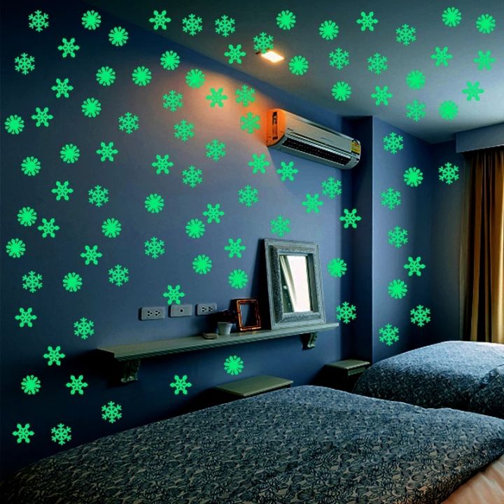 yespery-ready-stock-50pcs-christmas-3d-snowflake-luminous-wall-sticker-glow-in-the-dark-wall-decal-1