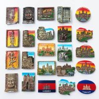 ﹊ Cambodia Angkor Wat Tourism Memorial Craft Magnetic Fridge Magnet Home Decoration Magnet for Fridge Decor