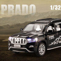 132 Scale Toyota Prado SUV รถรุ่น Alloy Diecast จำลองรถเสียงดึงกลับคอลเลกชันของเล่นสำหรับชายของขวัญ