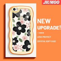 เคส JIUMOO สำหรับ Xiaomi Redmi โน๊ตเคส Y1 5A ชั้นหนึ่งเคสดีไซน์ใหม่ดอกไม้สวยสร้างสรรค์เคสโปร่งใสลายกล้องถ่ายรูปซิลิกาเจลฝาครอบป้องกัน Colour Wave Border กันกระแทกแบบใสเคสมือถือนิ่ม