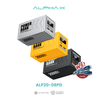 [สินค้าใหม่] ALPHA·X ALP20-08PD Powerbank 20000mAh Fast Charging PD20W I QC3.0 จ่ายไฟ Type-C หน้าจอ LED รับประกันสินค้า 1 ปี