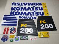 สติ๊กเกอร์ โคมัตสุ KOMATSU PC200-8 ตรงรุ่น ชุดใหญ่ติดรอบคัน งานนำเข้าเกรดA อะไหล่รถขุด อะไรแต่งแม็คโคร แบคโฮ รถขุด รถตัก สติกเกอร์