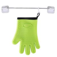 Heat Resistant Gloves For Cooking 1-piece Heat Resistant BBQ Silicone Glove For Grilling Kitchen BBQ Glove With Inner Cotton