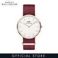 นาฬิกา Roselyn สีขาวคลาสสิก Daniel Wellington 36มม.-ทองคำสีกุหลาบนาฬิกาสำหรับผู้ชาย-