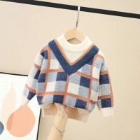 Boy Mink hair Sweater Autumn Winter Children Girl Socket Sweater Baby Thickening Boys sweater Underwear Kids clothes Thermal