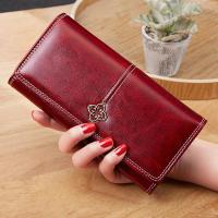 2023 New Womens Wallet Portfel Damski Money Bag Lady Long Leather Clutch Bag Wallet Card Holder Carteras Para Mujer