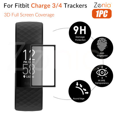 Zenia ฟิล์มป้องกันแบบเต็มหน้าจอ,สำหรับ Fitbit Charge 3/4 Charge3 Charge4 20D เครื่องติดตามกีฬาอัจฉริยะ HD 9H 3D กระจกป้องกันการระเบิดป้องกันรอยขีดข่วน1ชิ้น