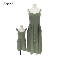 Joyccin Flutter-Sleeve Tank Dresses For Mommy And Me Family Look 2 Color Family Matching Outfits Mother&amp;Kids（721003）