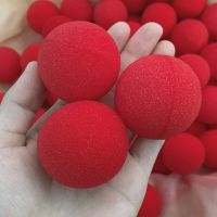 10pcs Clown Nose Sponge Ball Halloween Cosplay Props Red Clown Nose Stage Performance Party Decor Festival Make Up Accessories Adhesives Tape