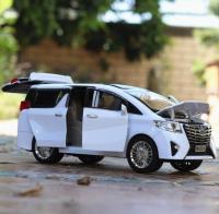 1:24 Toyota Alphard รุ่นรถเสียงและแสงดึงกลับคอลเลกชัน Diecast ยานพาหนะรถของเล่นสำหรับเด็ก