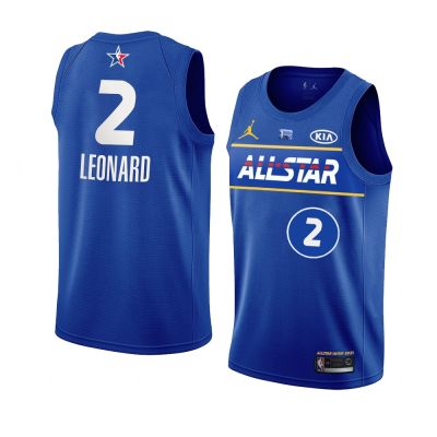 Ready Stock New Arrival Hot Sale Mens LA Clippers 2 Kawhi Leonard 2021 NBAA All-Star Game Eastern Conference Jersey - Blue